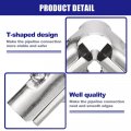 Uxcell Structural Pipe Connector Joint Clamps 90 Degree 3 Way 10 Set Stainless Steel Corner Fitting End Rails Clamp Fit Od 1