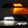 Nslumo Led Side Marker Light For 2007-2017 Nissan Gtr R35 Smoked Lens Sidemarker Lamps With White Drl And Amber Turn Signal