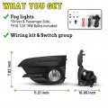 Fog Lights Lamps Assembly Compatible For Subaru Impreza 2017 2018 2019 Driver Passenger Replacement