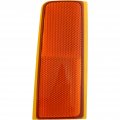 Front Passenger Side Reflector For Gmc Yukon 1992 To 1999 Amber Lens With Sealed Beam Headlights Replacement Gm2557101 And 