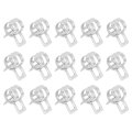 15pcs Spring Band Type Action Fuel Silicone Vacuum Hose Pipe Clamp 6mm Low-pressure Air Clip For Automotive Oil Water Nickel 