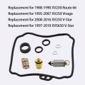 Waltyotur 2 Pcs Carburetor Carb Rebuild Repair Parts Kits Motorcycle Performance Replacement For Yamaha Xv250 Virago Xvs650