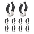 10pcs T10 U Clips Holder Bracket Stainless Steel Led Fluorescent Tube Clip Lamp Support Pipe Clamps For 26mm 1 Light Bulb Rod 