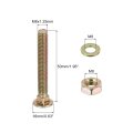 M8 X 45mm Carriage Bolt Kit 8 Set Round Head Square Neck Screws Bolts Includes Washers And Nuts Carbon Steel Zinc Plated For