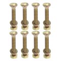 M8 X 45mm Carriage Bolt Kit 8 Set Round Head Square Neck Screws Bolts Includes Washers And Nuts Carbon Steel Zinc Plated For 