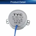 Bettomshin 2pcs Synchronous Motor Ac 110v 5-6rpm Turntable Cw Ccw Direction 4w Tyc-50 Single Flat Shaft