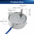Bettomshin 2pcs Synchronous Motor Ac 110v 5-6rpm Turntable Cw Ccw Direction 4w Tyc-50 Single Flat Shaft