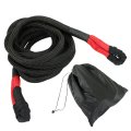 7 8 Inch X 30 Foot 28 660 Lbs Kinetic Recovery Tow Rope Black With 2 Soft Shackles Heavy Duty Stretch Nylon Towing Ropes