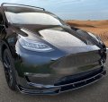 Ikon Motorsports 3pcs Front Bumper Lip For 2020-2025 Tesla Model Y Spoiler Splitter Style Pp Polypropylene Gloss Black 2021