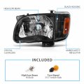 Amerilite Black Replacement Headlights Assembly Corner Lamp Set For 2001-2004 Toyata Tacoma Passenger And Driver Side