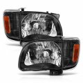 Amerilite Black Replacement Headlights Assembly Corner Lamp Set For 2001-2004 Toyata Tacoma Passenger And Driver Side