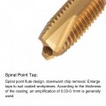 Uxcell Spiral Point Taps M10 X 1 5 0 Metric Titanium Coated Cobalt High Speed Steel Machine Thread Milling Screw Threading Tap