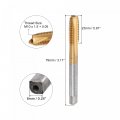 Uxcell Spiral Point Taps M10 X 1 5 0 Metric Titanium Coated Cobalt High Speed Steel Machine Thread Milling Screw Threading Tap