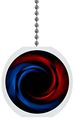 Red Blue Black Vortex Solid Ceramic Fan Pull 