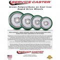 6 X 2 Green Polyurethane Tread On Cast Iron Keyed Drive Wheel 1 Plain Bore With Two 4 Set Screws Service Caster Brand