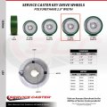 6 X 2 Green Polyurethane Tread On Cast Iron Keyed Drive Wheel 1 Plain Bore With Two 4 Set Screws Service Caster Brand