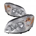 Headlightsdepot Chrome Housing Halogen Headlight For Buick Lucerne 2006-2009 Includes Left Driver And Right Passenger Side 