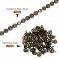 Uxcell 10pcs Upholstery Tacks Strips 1meter Flower Decorative Nail Trims For Sofa Headboard Chair Furniture With Nails 11mm