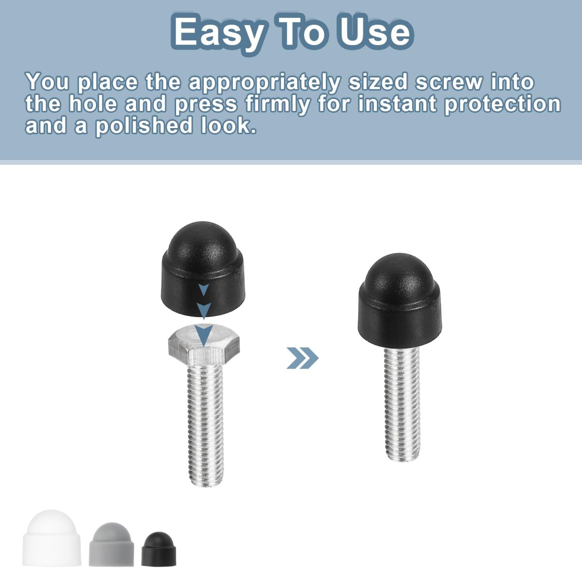 M5 Nut Protection Cap Dome Acorn Hex Head Bolt Covers White Pe Plastic Waterproof Decorative Screw Caps 30 Pieces 8mm Inner
