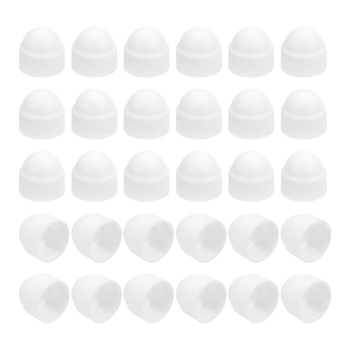 M5 Nut Protection Cap Dome Acorn Hex Head Bolt Covers White Pe Plastic Waterproof Decorative Screw Caps 30 Pieces 8mm Inner