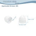 M5 Nut Protection Cap Dome Acorn Hex Head Bolt Covers White Pe Plastic Waterproof Decorative Screw Caps 30 Pieces 8mm Inner