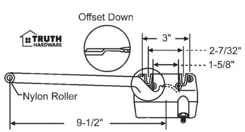 Casement Window Operator Left Hand Sill Mount Single Arm Bronze 9-1 2