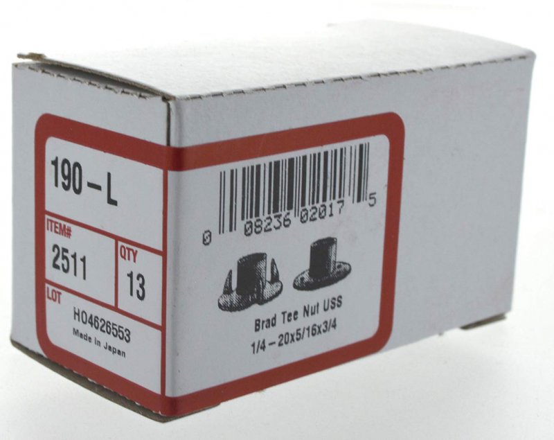 The Hillman Group 2511 1 4-20 X 5 16 3 4 Inch Brad Hole Tee Nut 13-pack