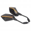 Minho M10 Universal Adjustment Rearview Motorcycle Mirrors Led Turn Signal Light Rear View Mirror With Horse Race Lamp Marquee