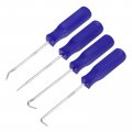 Harfington 4 Pieces Pick And Hook Set 140mm Chrome Vanadium Steel Cr-v Plastic Handle Square Automotive Tool For Removing O