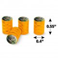 Sloth Family Butterflies Valve Stem Caps For Tire Rim Wheel Aluminum Yellow