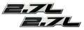 Erpart 2 7l Liter Embossed Black On Highly Polished Silver Real Aluminum Auto Emblem Badge Nameplate Compatible With Acura Audi