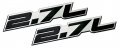 Erpart 2 7l Liter Embossed Black On Highly Polished Silver Real Aluminum Auto Emblem Badge Nameplate Compatible With Acura Audi