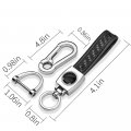 Ipick Image Compatible With Honda Civic In White Genuine Black Carbon Fiber Loop-strap Chrome Hook Key Chain