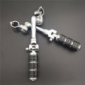 Xkh Group Motorcycle Chrome Regular Footrest Foot Pegs With 1-1 2 Long Angled Clamps For Honda Goldwing Shadow Vt750c Magna