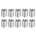 10pcs Threaded Inserts M6-1x10 M8-1 25x10 Stainless Steel 303 Screw Sleeves Thread Repair Insert For Mechanical Equipment 
