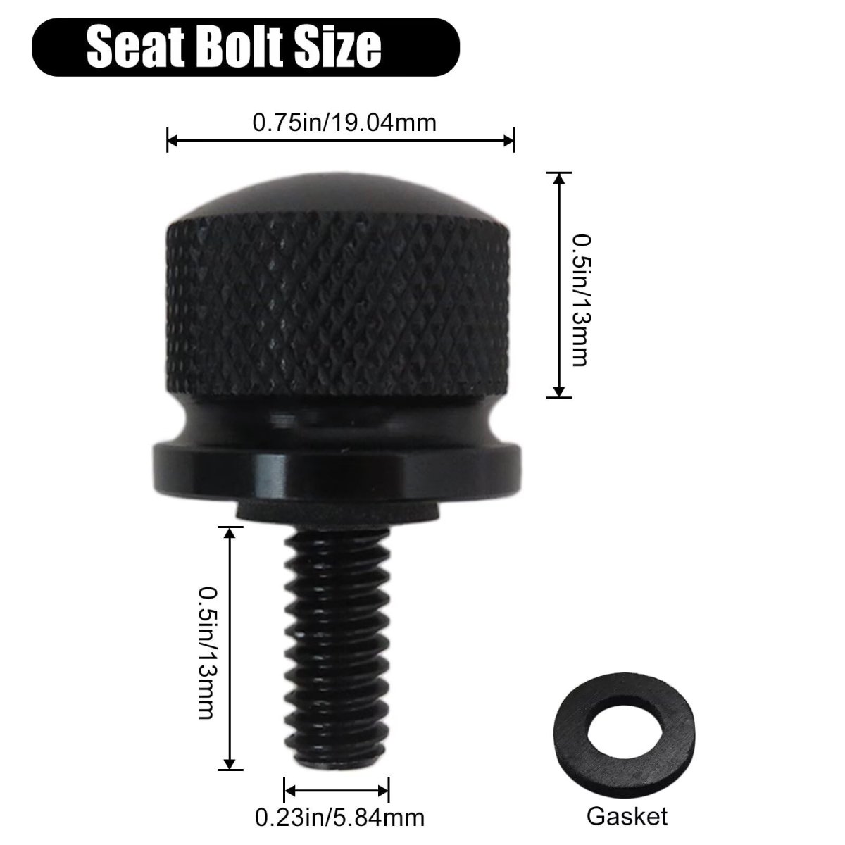 2x Aluminum Alloy Seat Mounting Bolt Works Replacement For Touring 1996-later And Other Model With 1 4 -20 Thread