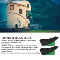 Motorhome Curved Leveler Rv Leveling Blocks 2 Packs For Dual Axle Tandem Wheel Travel Trailer Include Ramp Chock Rubber Mat 1 T