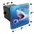 Great White Sharks Ocean Pair Scuba Diving Tow Trailer Hitch Cover Plug Insert