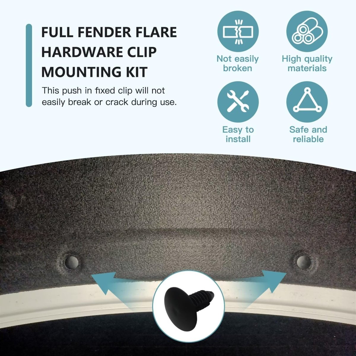 Version 11609 25 78pcs Full Fen-der Flare Hardware Clip Mounting Kit For 2007-2011 Jeep Wrangler X Sport Utility 2-door 3 8l