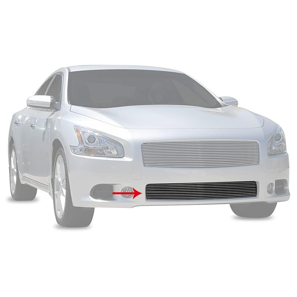 Front Lower Bumper Billet Grille Grill Combo Insert For Nissan Maxima 2009-2014 Sliver N87774h