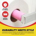 Qualihome Pink Universal Plastic Spring Loaded Toilet Paper Roll Holder Replacement Rod