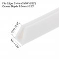 Uxcell Edge Trim Seal Extrusion Silicone White U Channel Protector Sheet Fits 5 64-5 32inch 1m 3 28ft Length