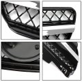 Topteng Grille Grill Black Chrome Fit For Benz R230 Sl Class Sl500 Sl600 Sl55 2003-2006