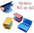 3pcs10 Holes Dental Fg Ra Burs Holder Block Sterilizer Stand With Silicone Cover Blue