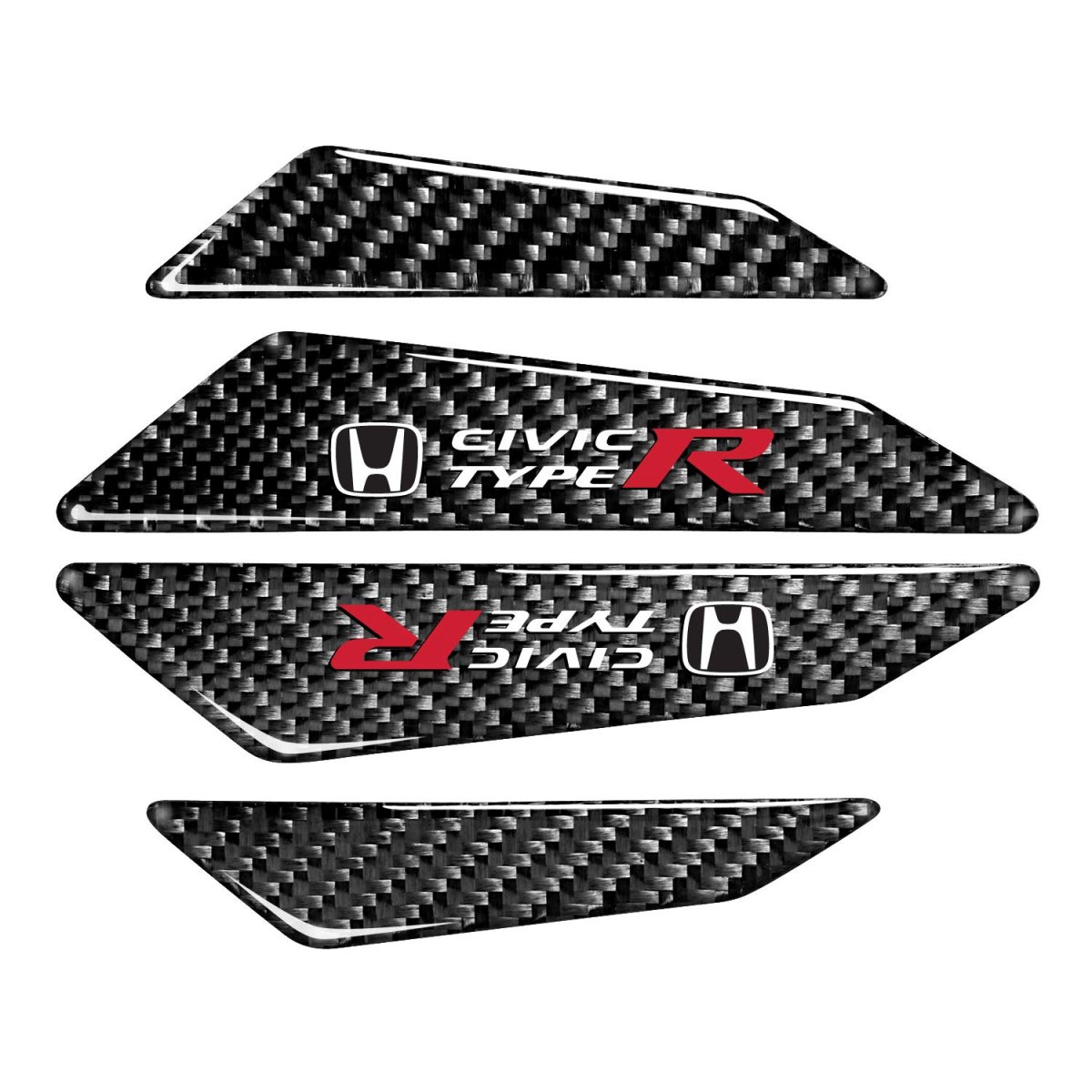 Honda Civic Type R Real Carbon Fiber Universal Auto Door Edge Guard Sticker Black 4 Piece Set Uv And Scratch Resistant 3m