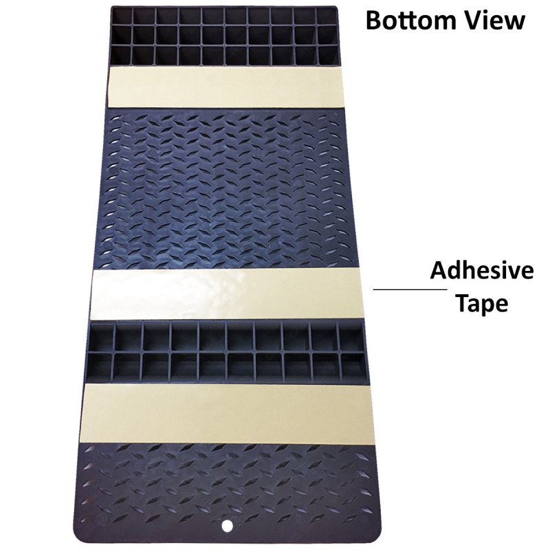 Electriduct Pair Of Plastic Parking Mat Guides For Garage Vehicles Antiskid Car Safety Park Aid Black
