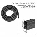 Uxcell Edge Trim Seal Extrusion Black U Channel Protector Pvc Plastic W Iron Sheet Fits 1 16 -9 64 3 3ft 1m Length
