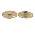 Uxcell M8x37x1 2mm 3-hole Tee Nut Carbon Steel T-nut Mounting Hardware Fitting Fastener Through Hole Flange Insert Female