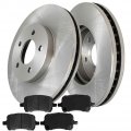 Motorbymotor Front Rotors 296mm Disc Brake Rotor Pad Kit Fits For Chevy Cobalt Malibu Pontiac G4 G5 G6 Saturn Aura 