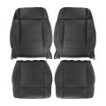 Front Driver And Passenger Side Bottom Top Lean Back Black Artificial Leather Seat Cover Replacement For 2007-2012 